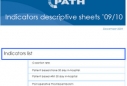 PATH 2009/2010 Indicators descriptive sheets